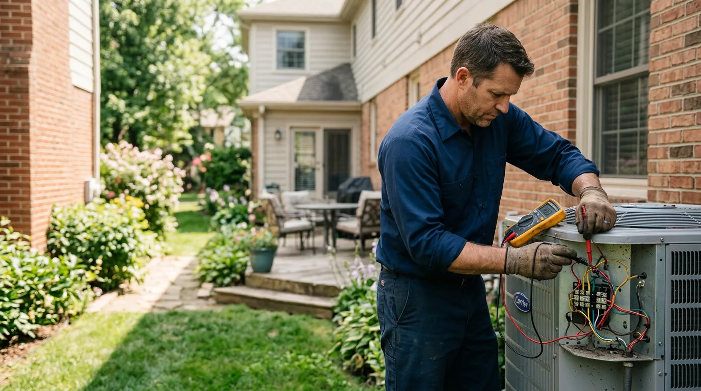 HVAC technician working near Henning, IL
